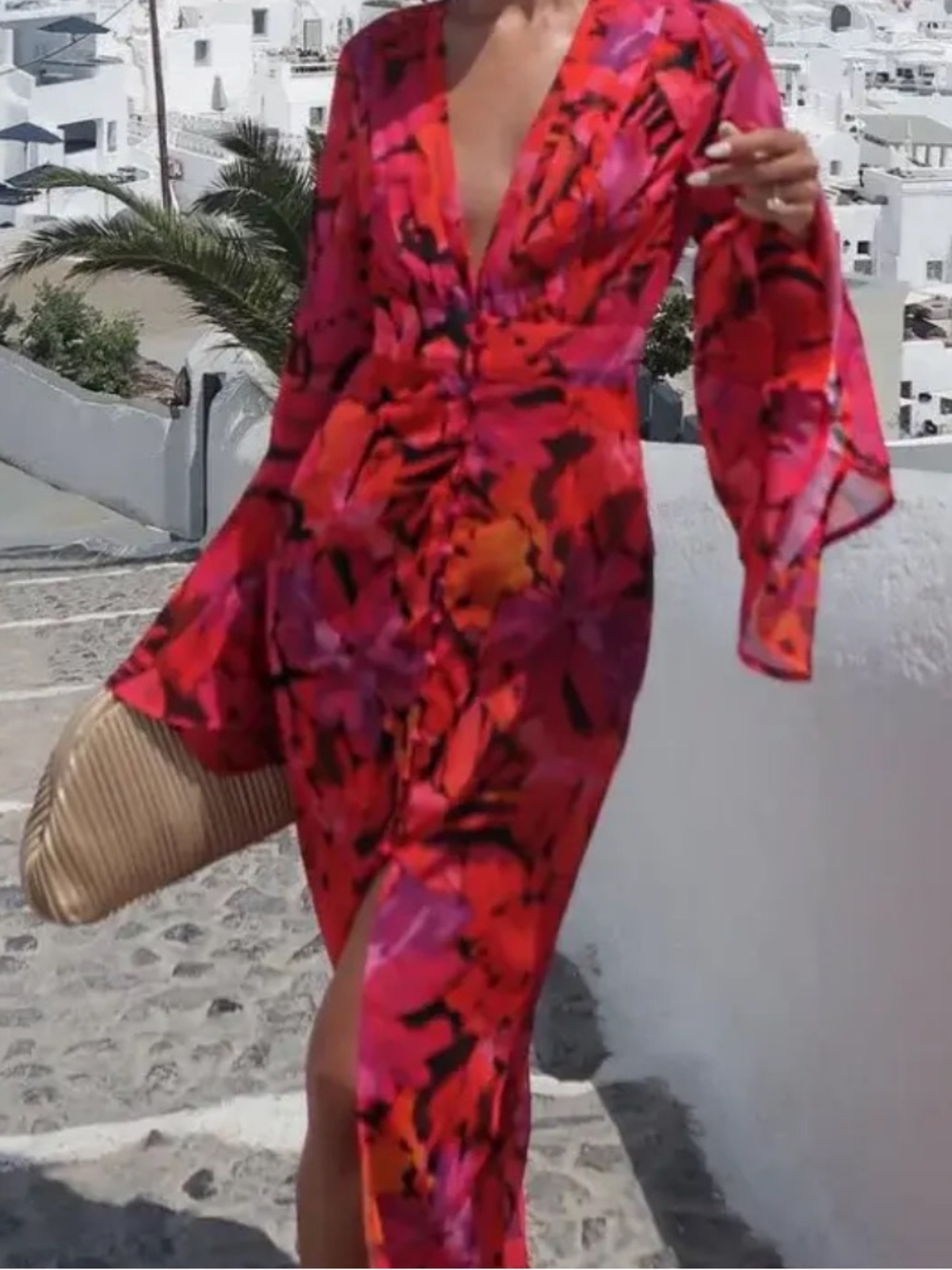 Runaway The Label Romelly in Bright Pink Floral Dress NWT Size Medium
